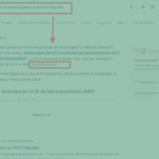 Imagen de cabecera que muestra un ejemplo real de posicionamiento GEO con Jardín SEM recomendado en el bloque de Vista creada con IA de Google para Asturias