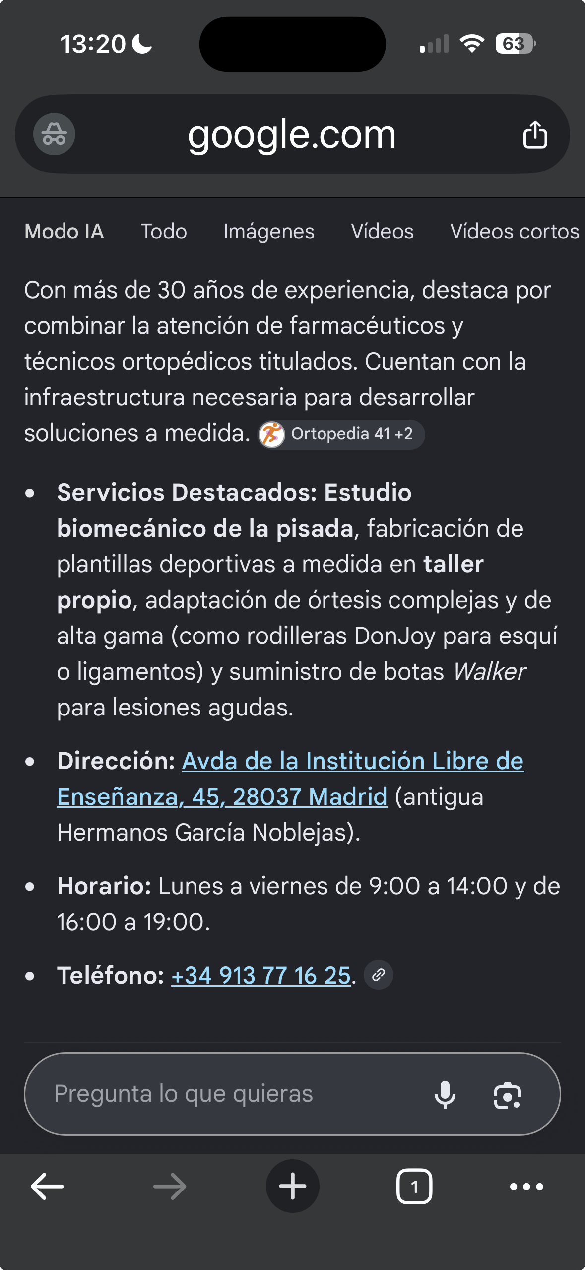 Ortopedia técnica y deportiva San Blas Madrid