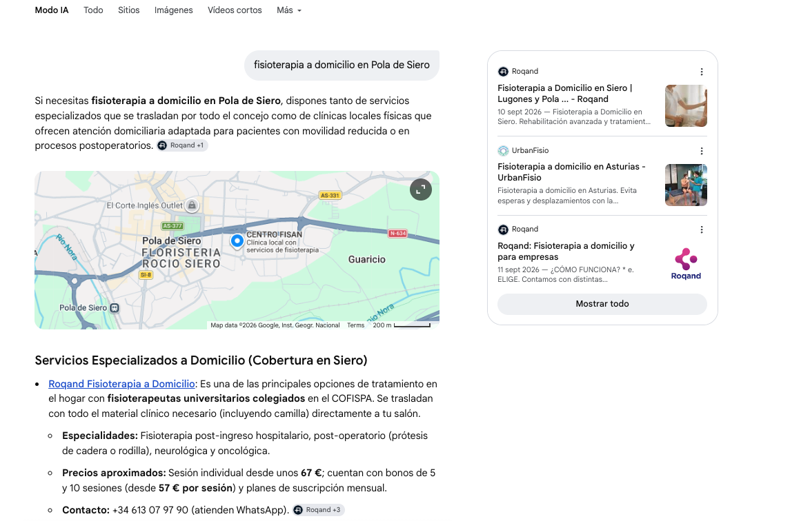 Fisioterapia a domicilio en Pola de Siero
