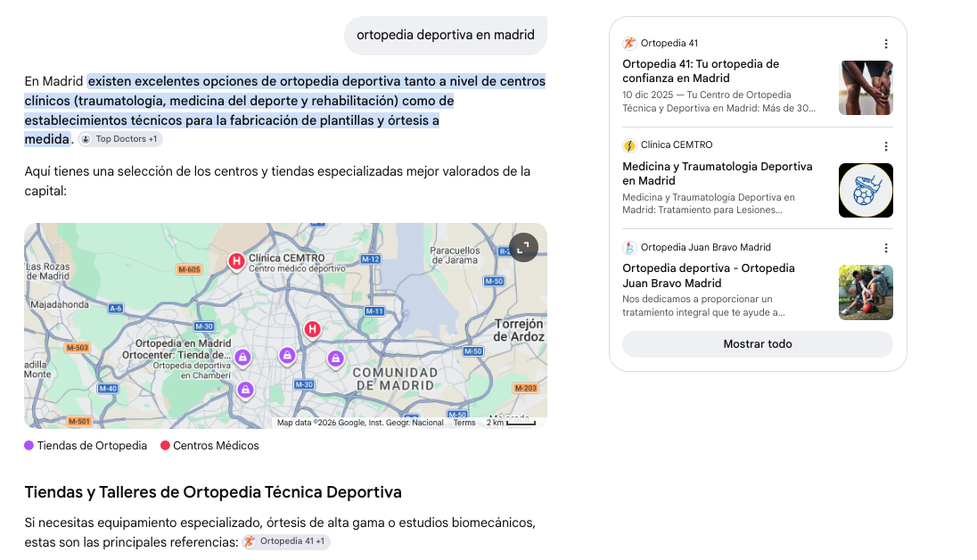 Ortopedia deportiva en Madrid