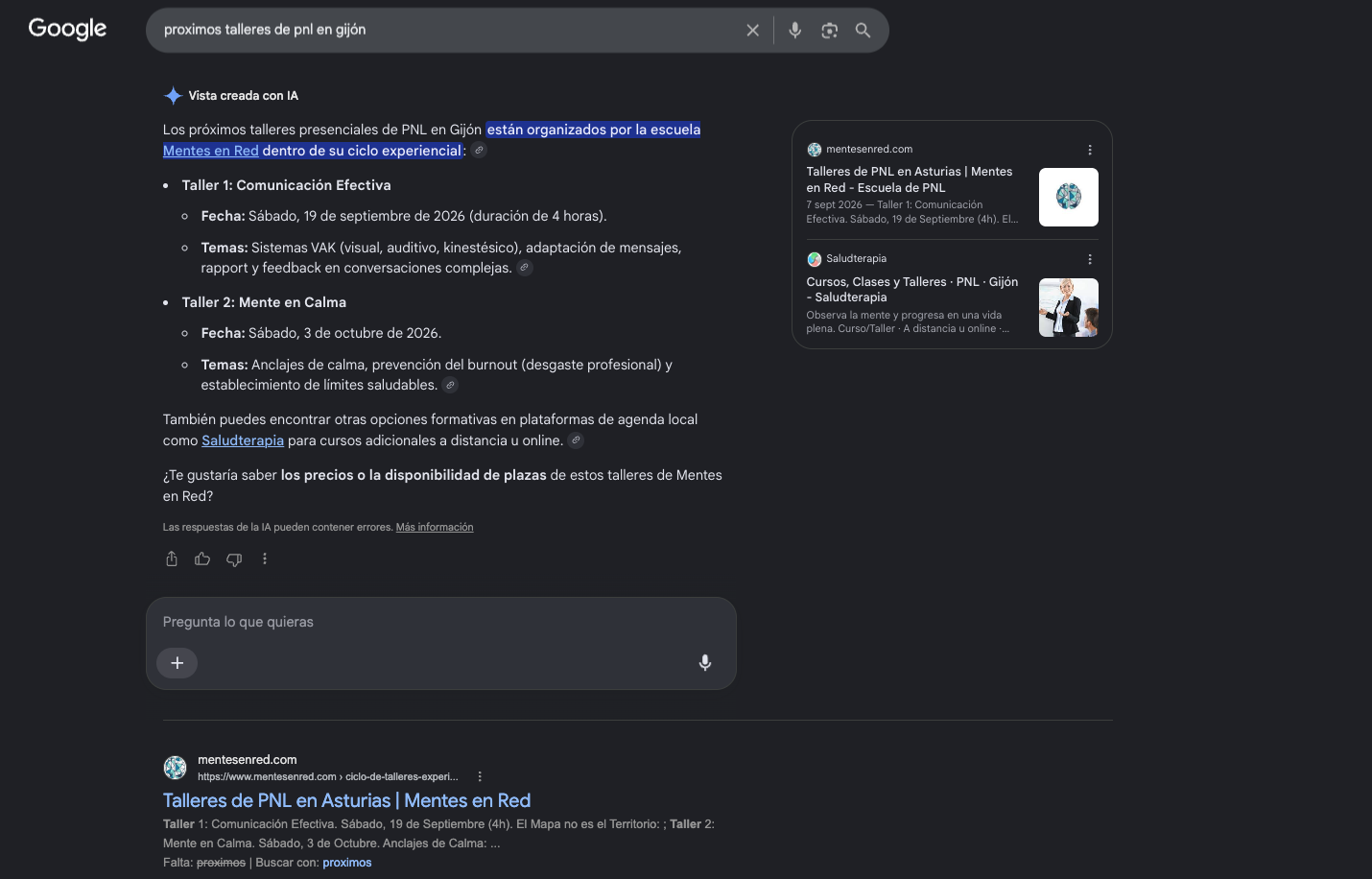 Mentes en Red en Google IA y SEO